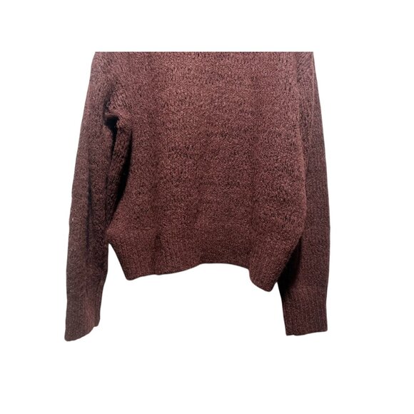 Rails Reagan Raisin Alpaca Wool Sweater Women XL Brown Open Chunky Knit High Nec - Picture 12 of 16